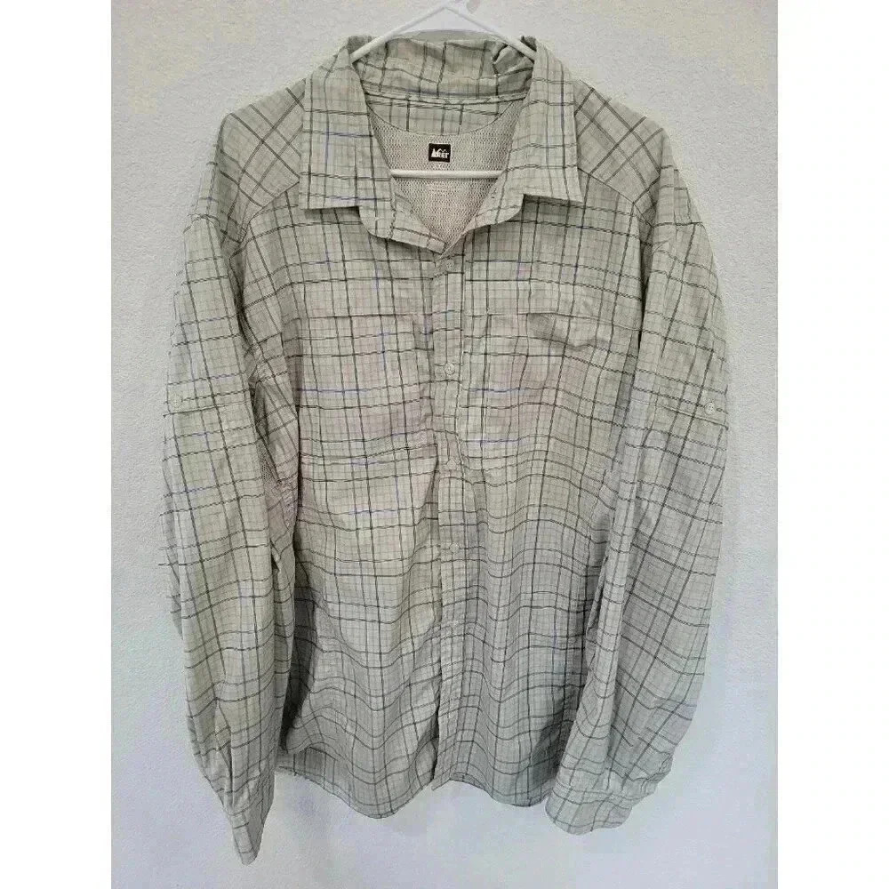 Rei long sleeve button up shirt breathable size xxl #r